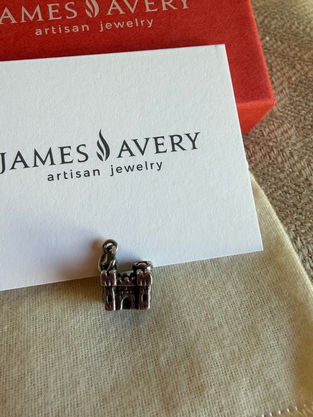 Retired James Avery Sterling Silver Sand Castle Charm
